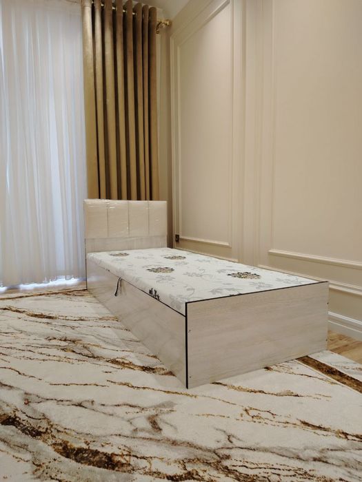 Кроват.Бир кишили сандикли кроват.