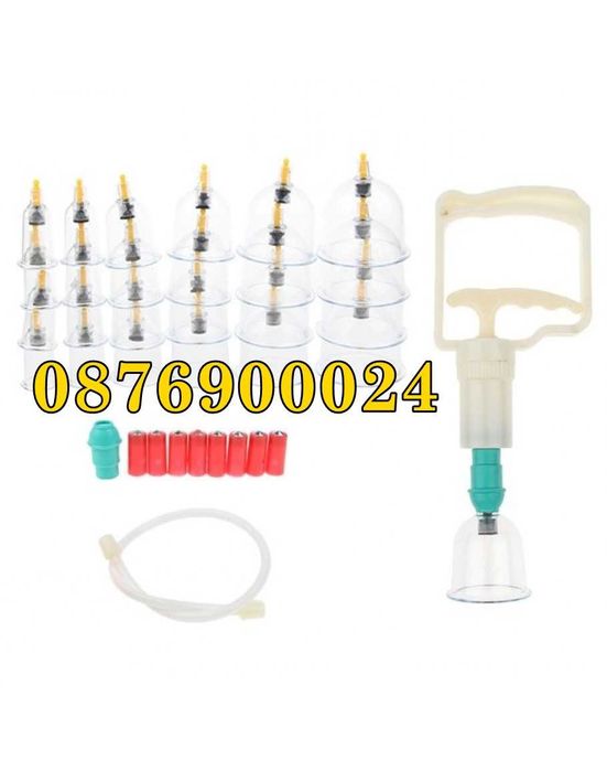 24 БРОЯ Вендузи с помпа в комплект за масаж и вакумна терапия