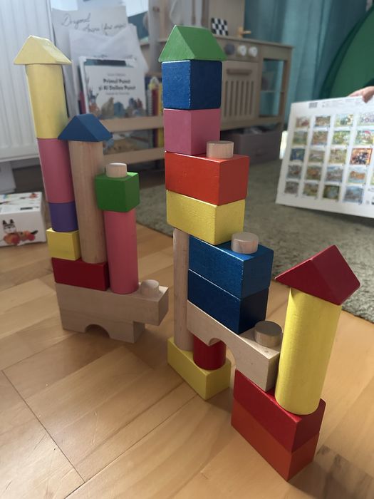 Set de constructie din lemn - Montessori