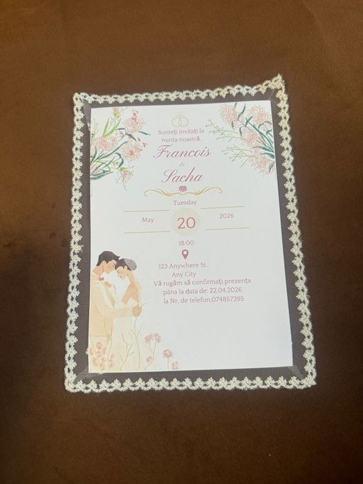 Invitații de nuntă/botez