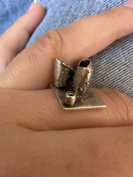 Пръстен  панделка ,сребро !