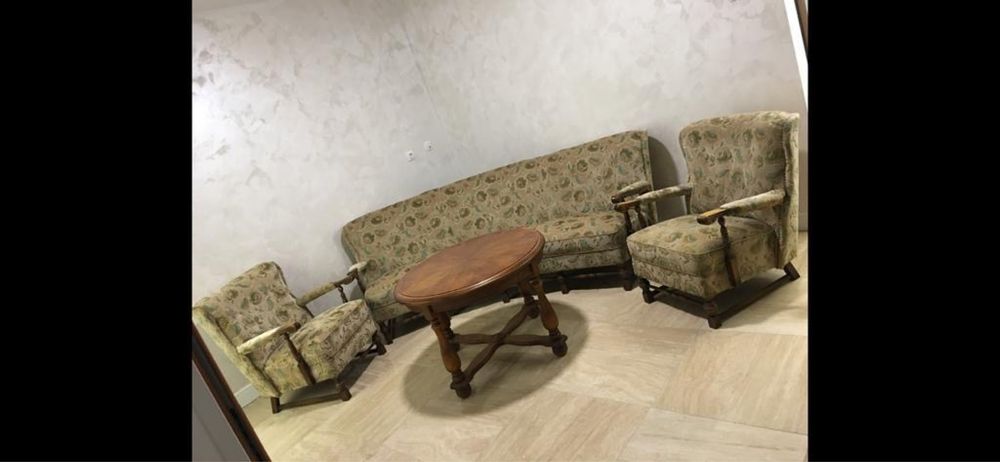 Set Canapea extensibilă+două fotolii fixe măsuțe cafea diferite s.a. piese mobilier sufragerie