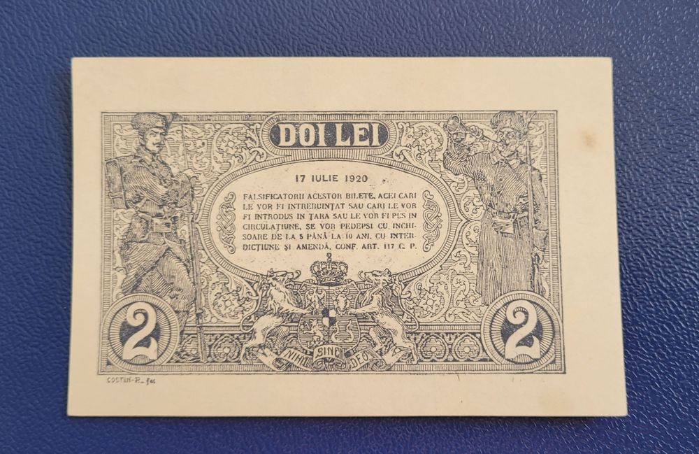 Bancnota 1/2 lei 1915/1920 bani vechi