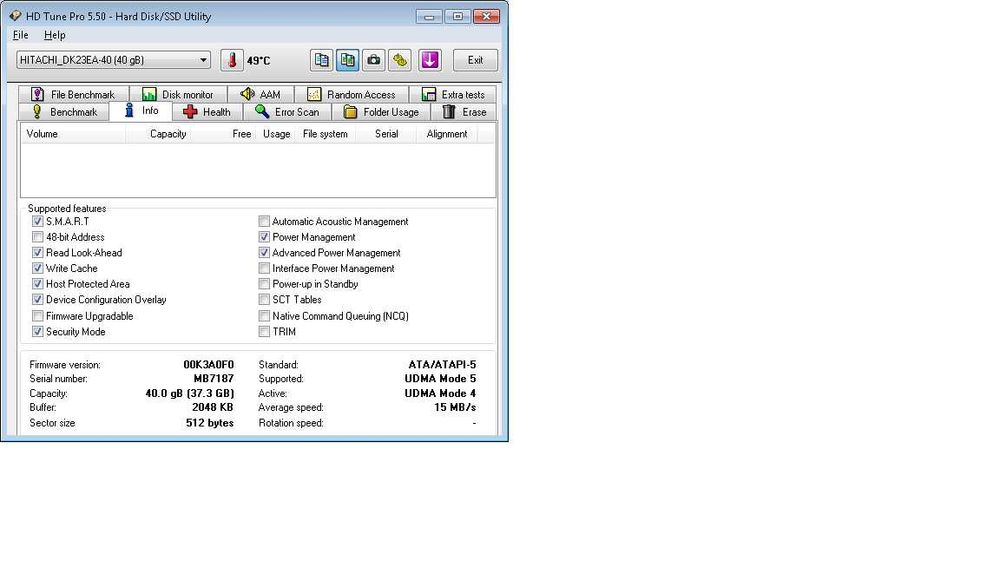 HDD laptop P-ATA Hitachi DK23EA-40