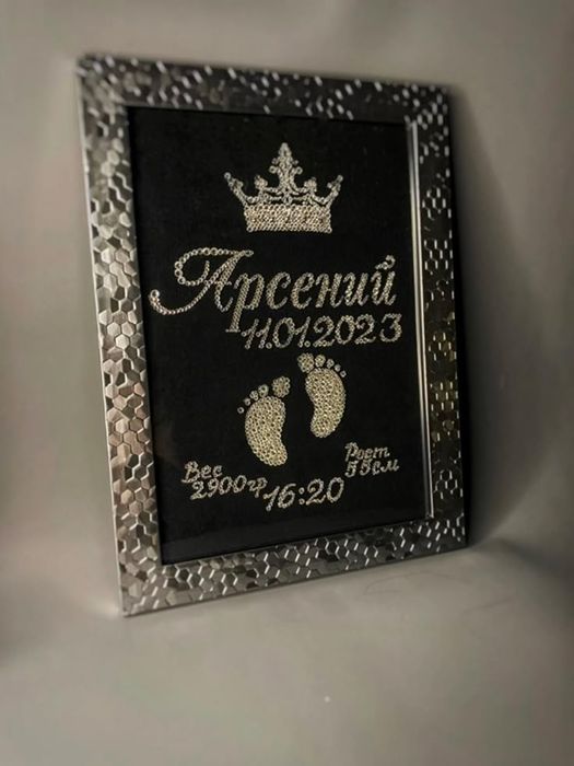 Метрики из страз. Инкрустация стразами