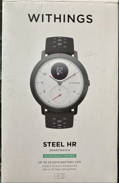 Ceas smart hibrid cardio Withings Steel HR / ex Nokia