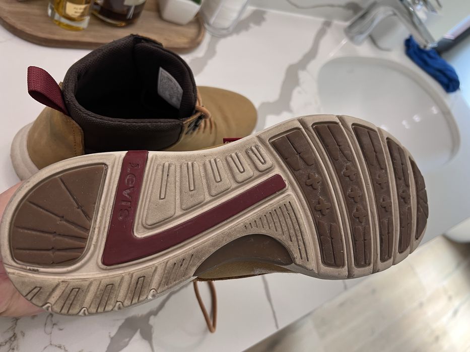 Ghete de piele nabuc Alpine, Ocru, 10