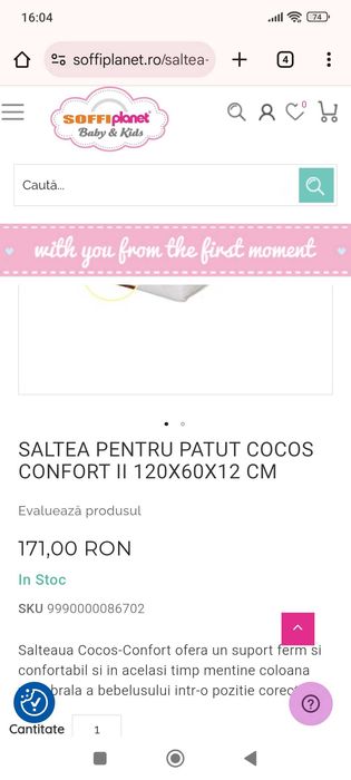 Vand saltea patut 120x60