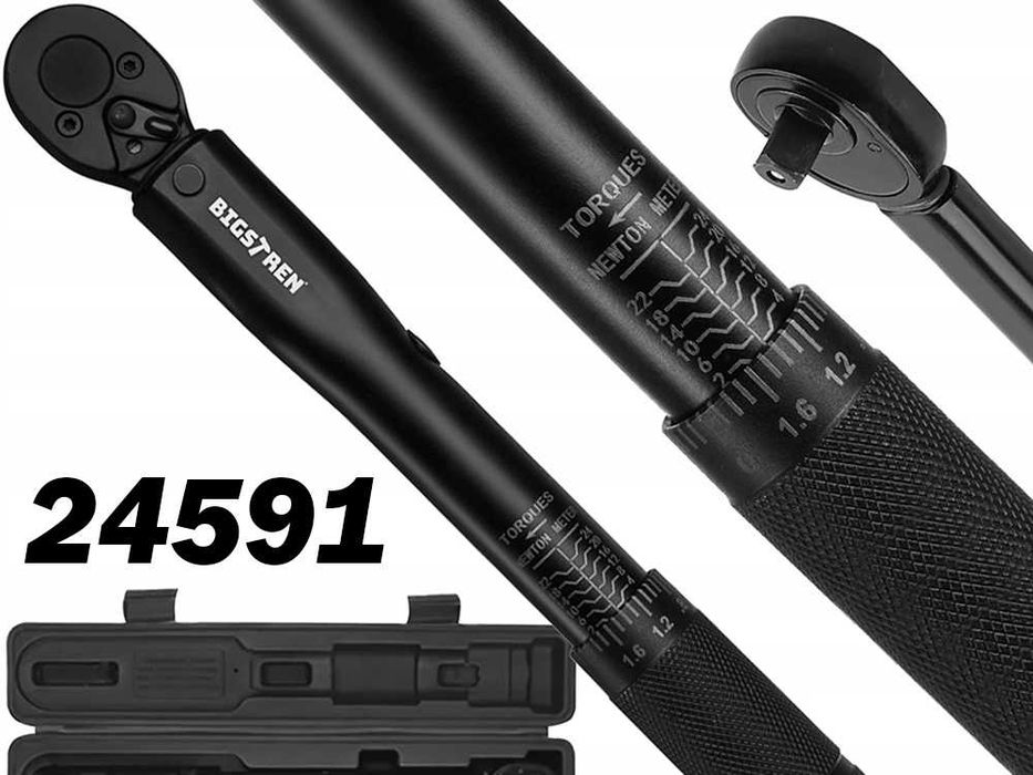 Ключ динамометричен 1/4", 2-24Nm, BIGSTREN 24591