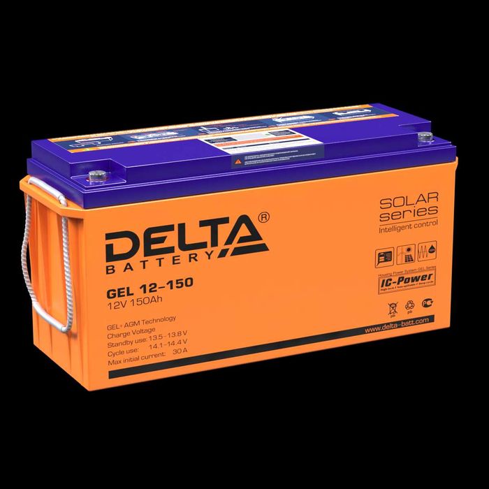 Аккумулятор гелевый Delta Gel 12V 150Ah для солнечных панелей