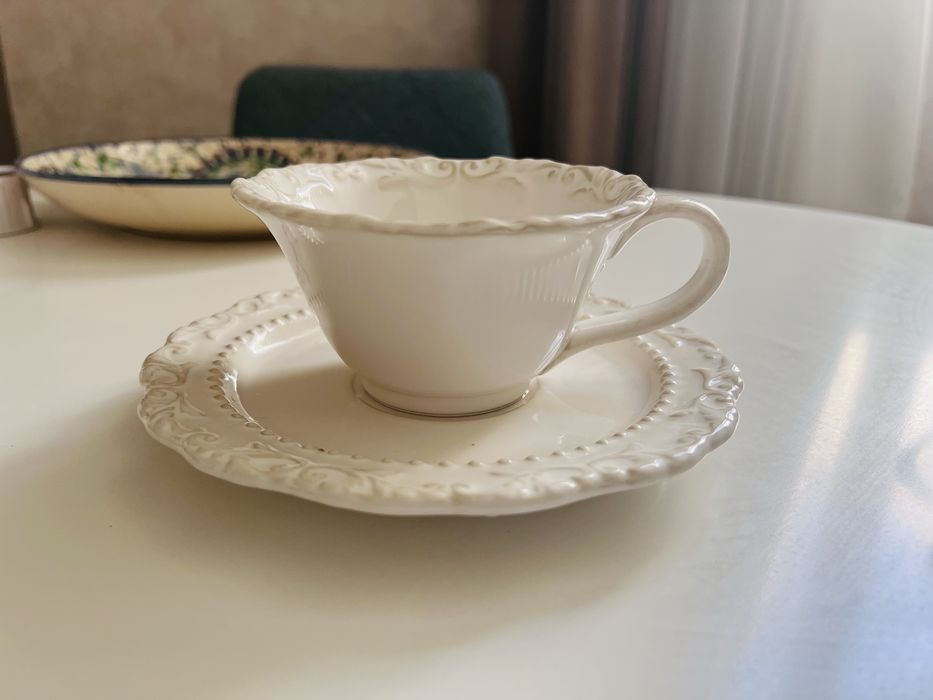 Чайная пара, подарочная, керамика (чашка и блюдце)