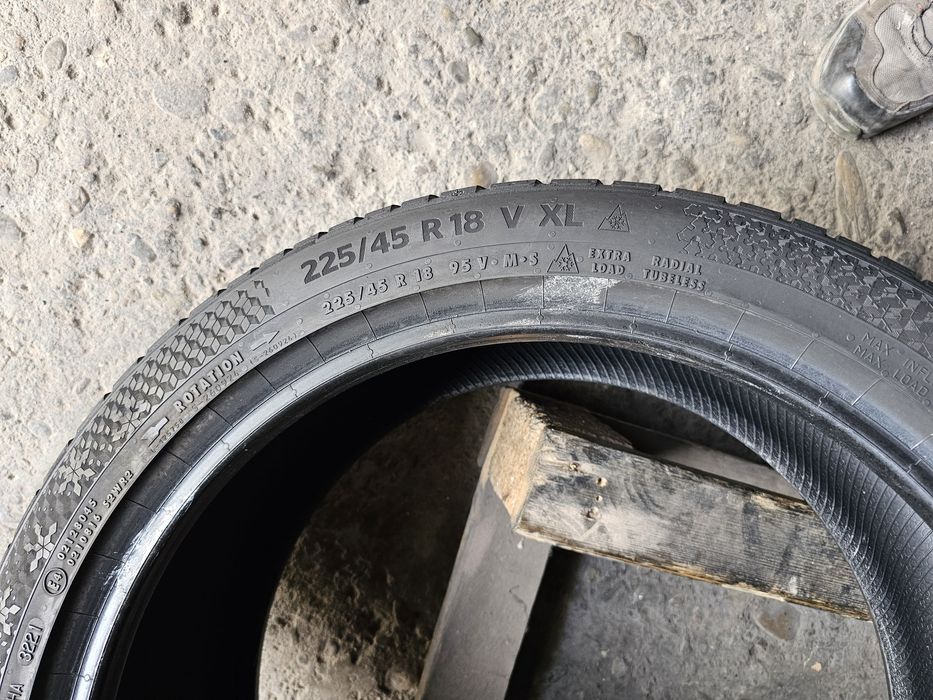 4 anvelope iarna 225 45 18 Continental 2021 6.2mm