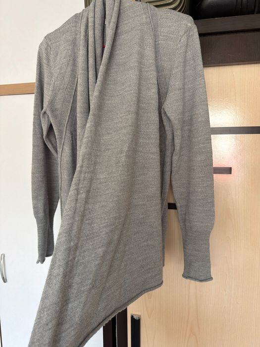 Colin's grey cardigan