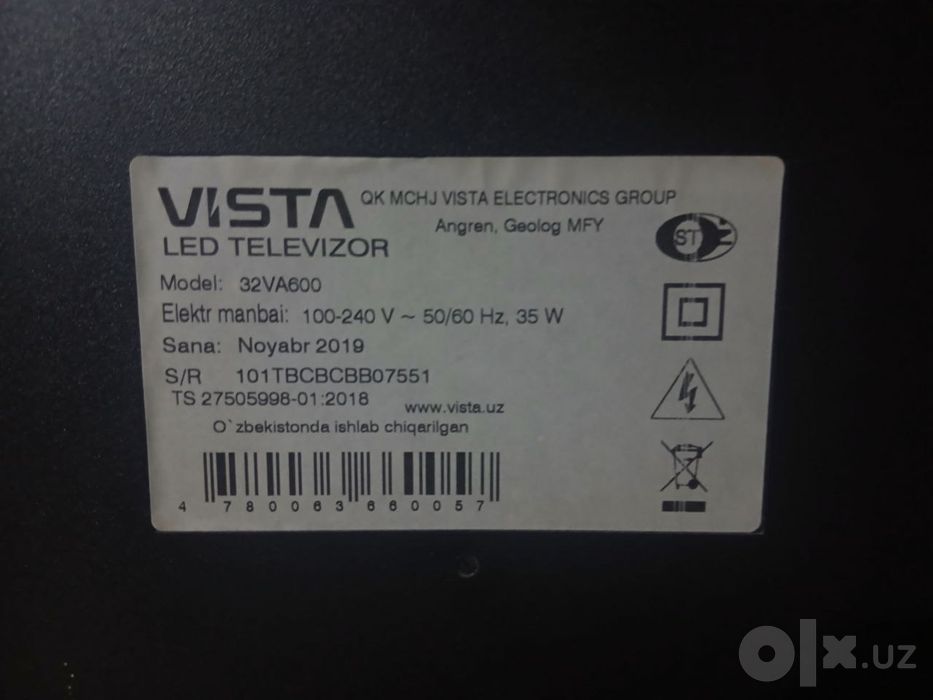 Vista 32tali televizor holat zor
