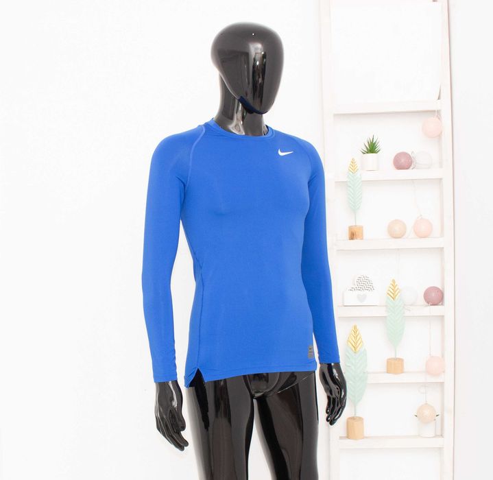 Nike Pro Compression оригинална мъжка блуза синя Dri Fit дълъг ръкав М