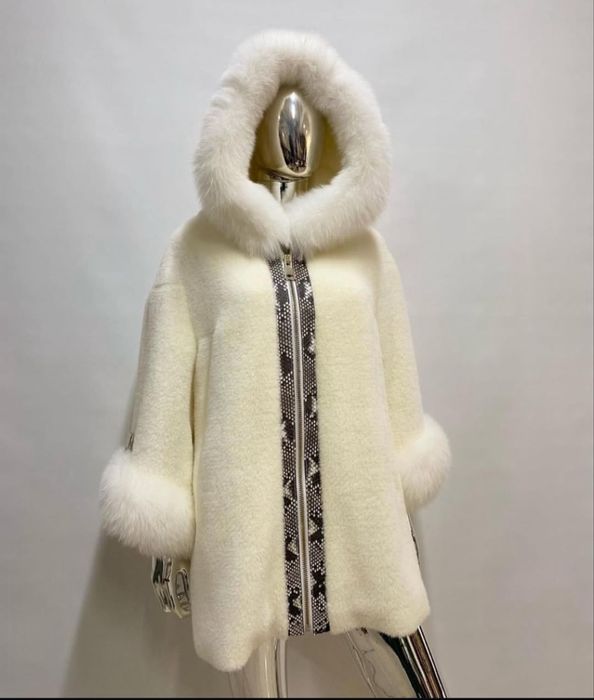 Дамско яке палто от естествен косъм