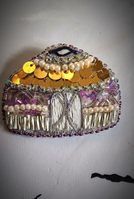 Брошь Юрта.  ручной работы