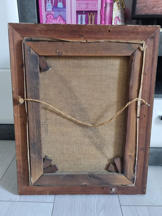 Tablou vechi ulei pe pânză/semnat