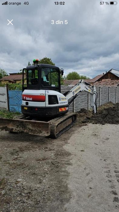 Închiriez prestez miniexcavator bobcat picon buldoexcavator transport