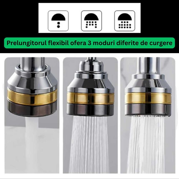 Robinet Electric Instant Apa Calda cu filtru, racord, prelungitor