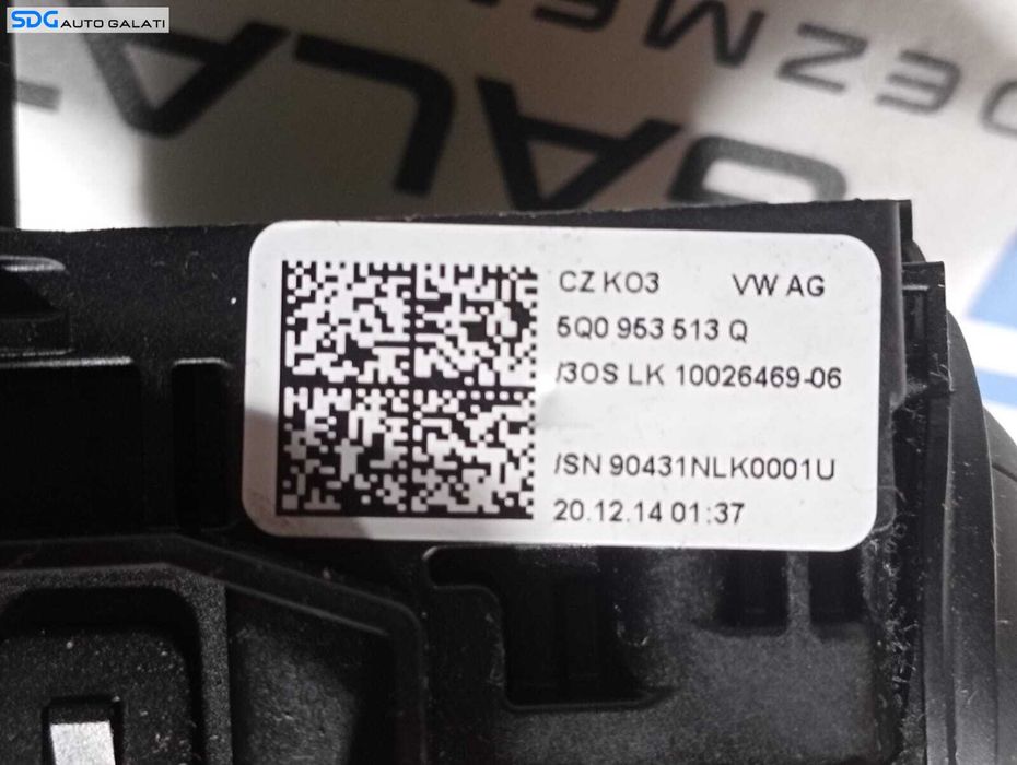 Ansamblu Maneta Manete Semnalizare Faza Lunga Scurta Stergatoare Volkswagen Golf 7 2013 - 2017 Cod 5Q0953507AB 5Q0953513Q [M4549]