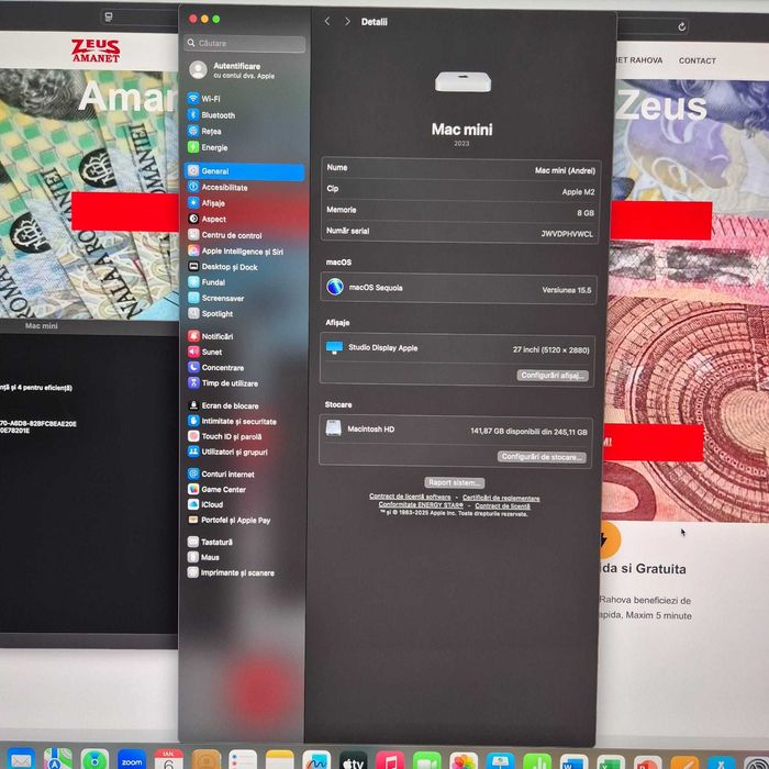 SET Apple Studio Display 27" 5K + Mac Mini M2 2023 + Tastatusa + Mouse