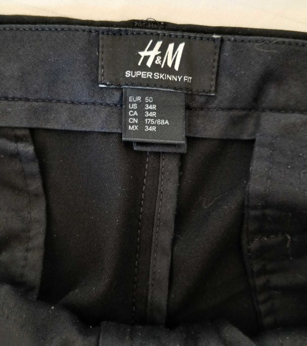 Pantaloni dama HM office business eur 50 negru Super Skinny Fit