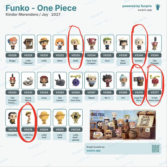 Kinder Joy One Piece фигурки