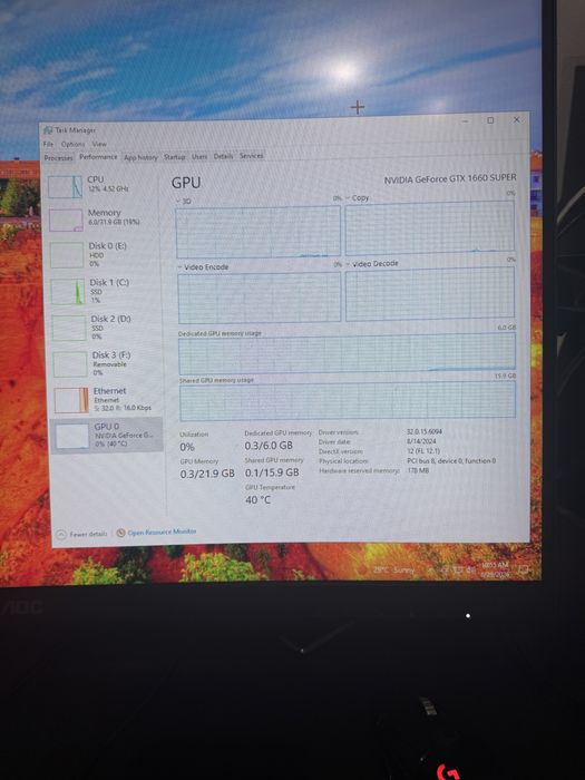 Placa video GTX 1660 SUPER + cutia originala (rezervat)