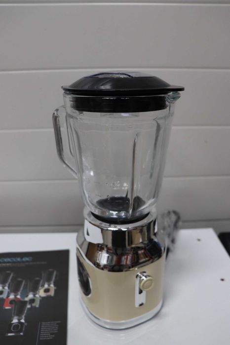 Блендер Cecotec Yellow RetroTwist 800 W, стъклена купа 1л