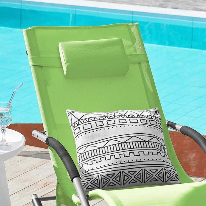 Sezlong metalic gradina cu perna confortabila | OGS28-GRx2