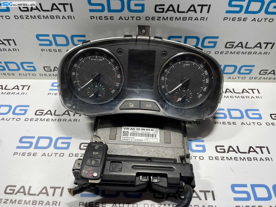 Kit Pornire ECU Calculator Motor Cip Cheie Ceas Ceasuri Cluster Imobilizator Bord Skoda Fabia 2 1.2 CGPA 2010 – 2015 Cod 03E906023AC 5WP40912 [1004]