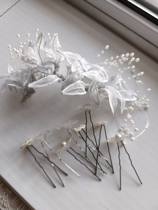 Свадебный венок бутоньерка