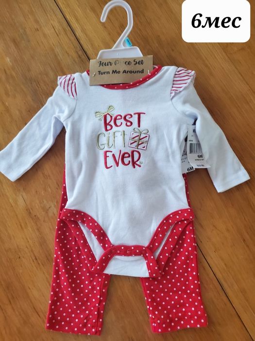 Коледни бебешки дрешки