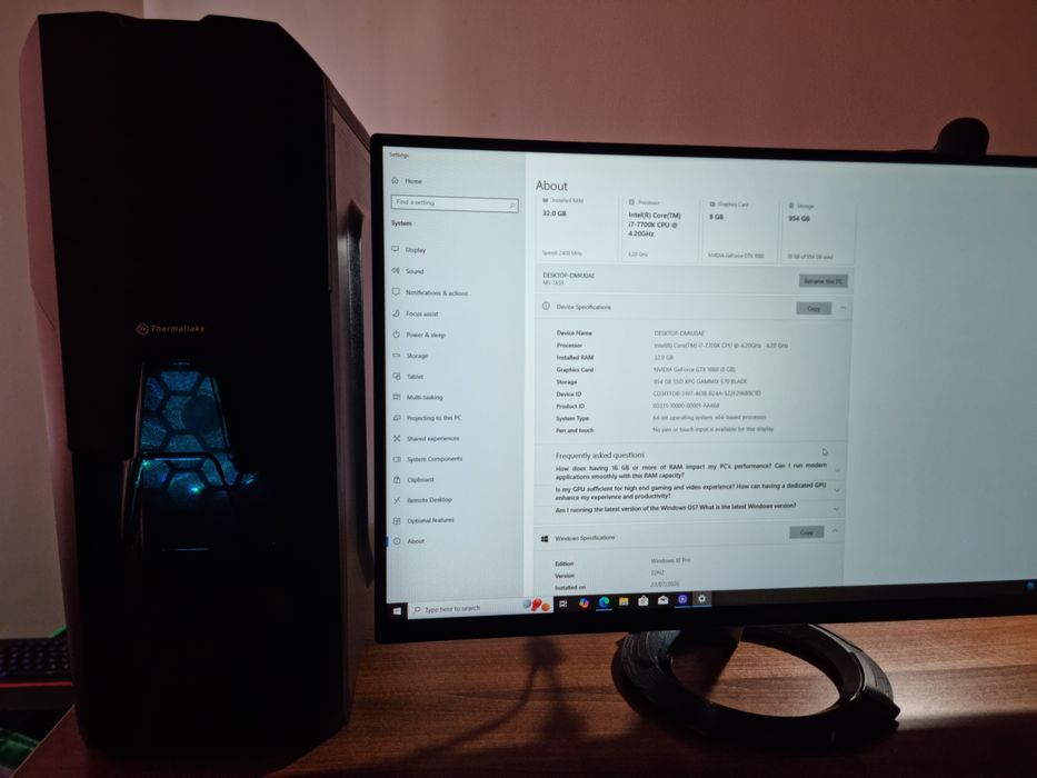 PC Gaming Intel i7-7700K | GTX 1080 8GB | 32GB RAM | SSD NVMe 1TB