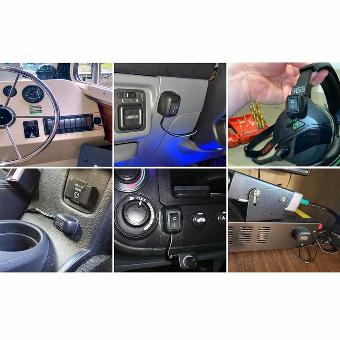 Buton ON OFF auto/moto montaj aparent – întrerupător 12V/24V DC 10A