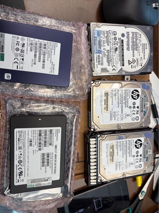 Серверные диски HPE: SSD 480GB и HDD 300GB 10K (Original)