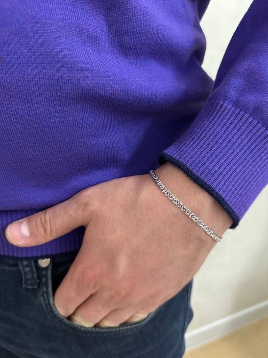 Мужской браслет. Серебро 925 Доставка.