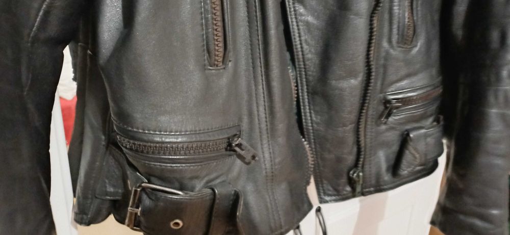 Geaca motor, piele Blue Bird, M, noua fara eticheta