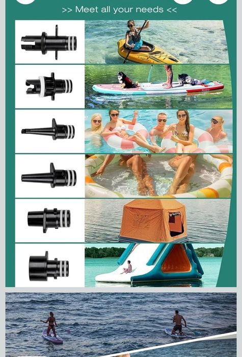 Pompa Aer SUP caiac saltea barcă start,geanta plina de accesorii nouă