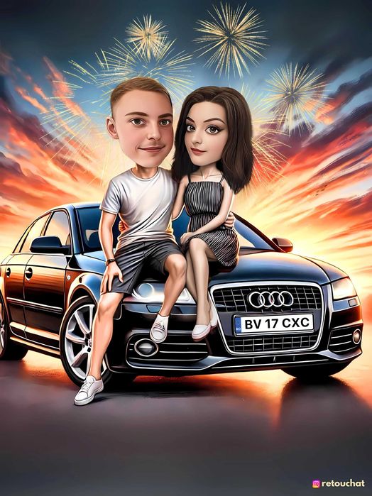 Caricaturi la comanda personalizate pentru evenimente cadou surpriza