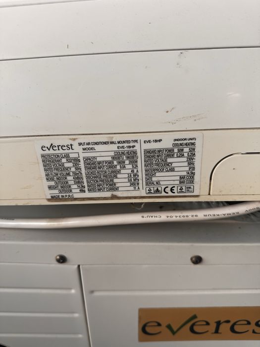 Vand aer conditionat  Everest 18000 BTU