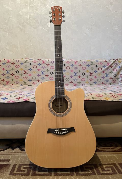 Гитара электроакустическая с сумкой вместе