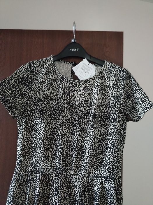 Salopeta animal print cu buzunare