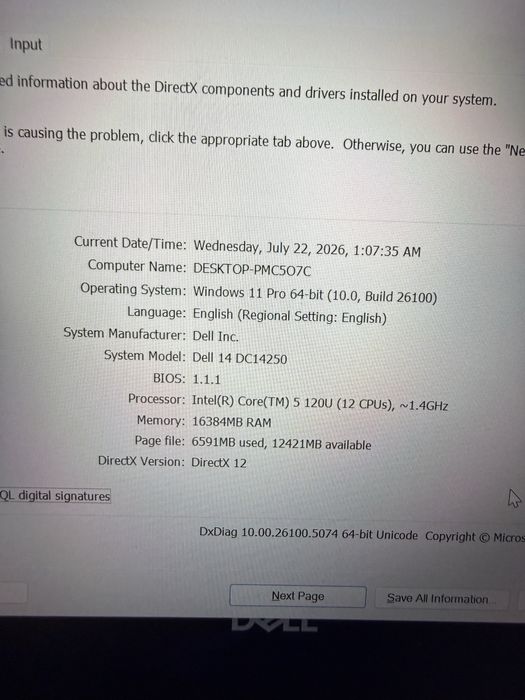 Laptop Dell Pro PC14250 Core 5 120U 16GB 512GB SSD 0 Cicluri Nou