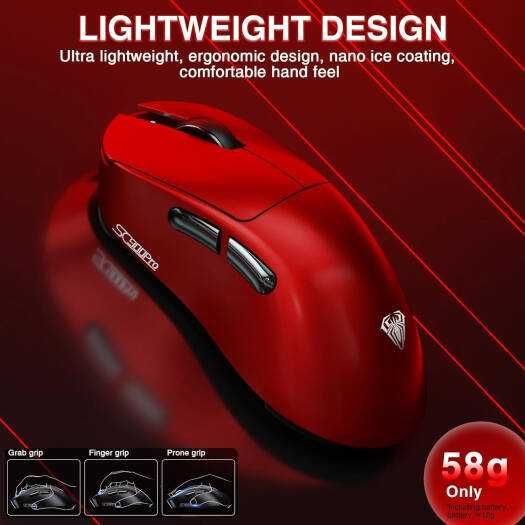 Мышь игровая беспроводная AULA SC900 Max (RED)