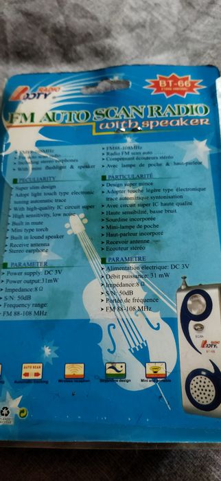 Портативное FM Radio BT 66