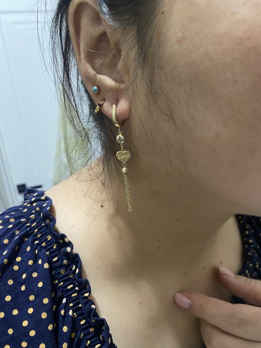 Золотые сережки подвески