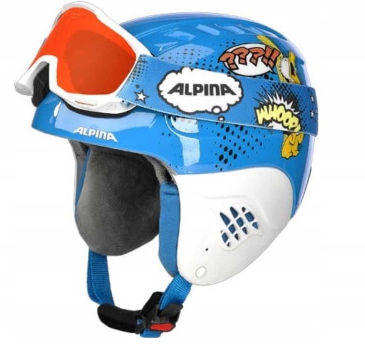 Комплект детски ски каски и очила Piney от Alpina 48-52, 360гр