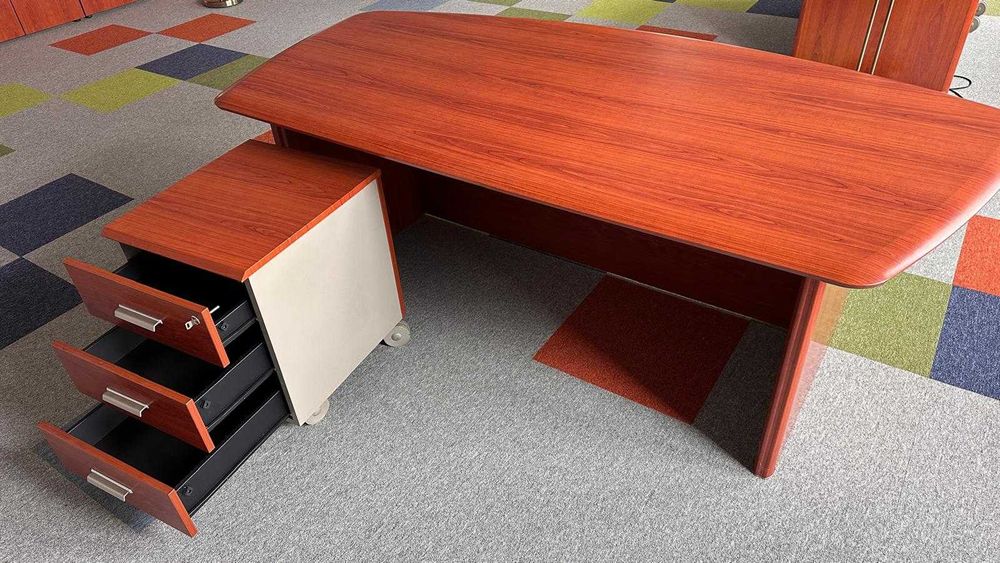 Vand masa de birou lemn si dulap cu sertare set